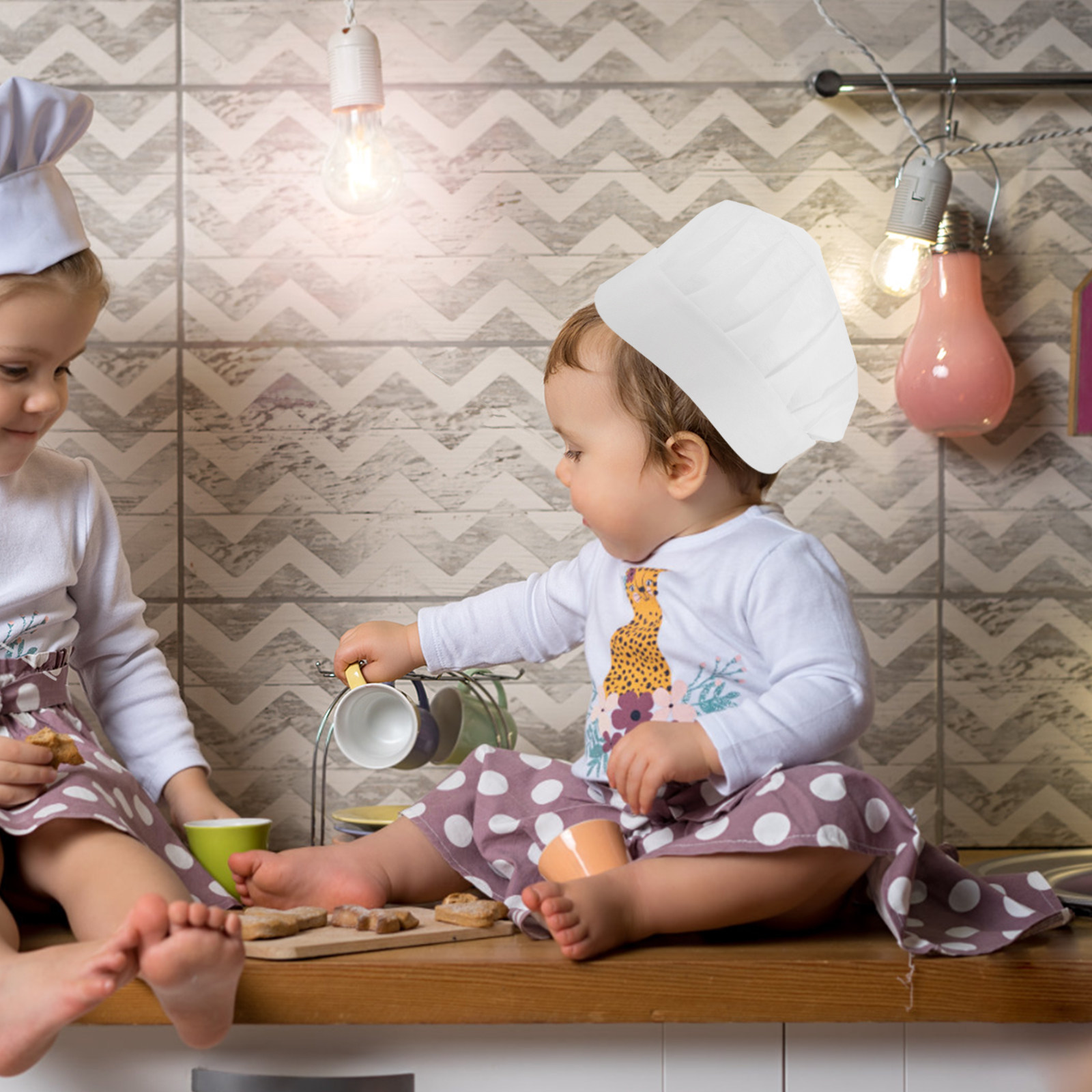 Baking In Kitchen - 15 buah Topi Koki Anak-anak Sekali