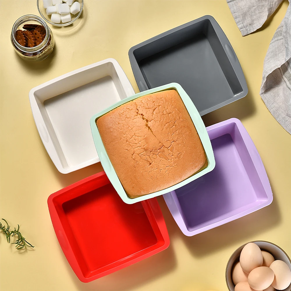 Kitchen Baking Ware - 1/4 buah silikon cetakan kue persegi