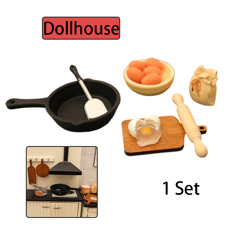 Kitchen Baking Kit - 1/12 Kit Peralatan Dapur Miniatur Rumah