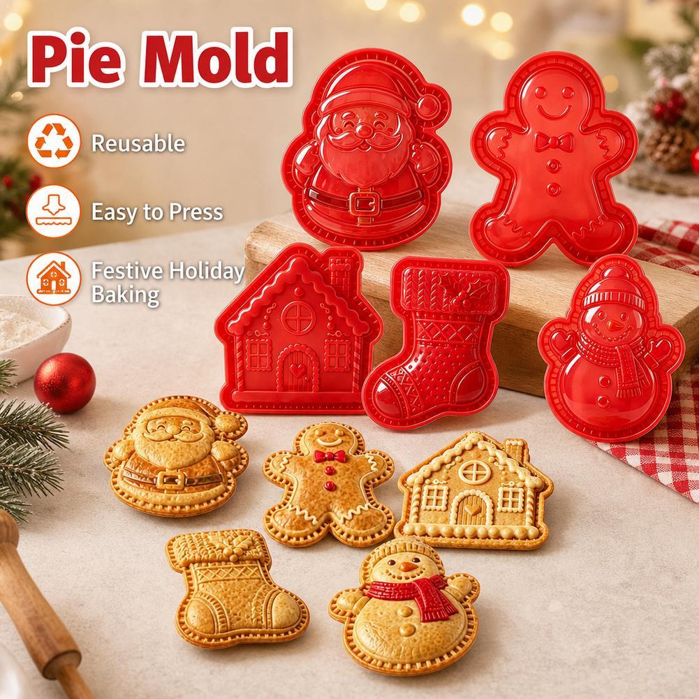 Mini Kitchen Baking - Koleksi Cetakan Pai Mini Bertema Natal,
