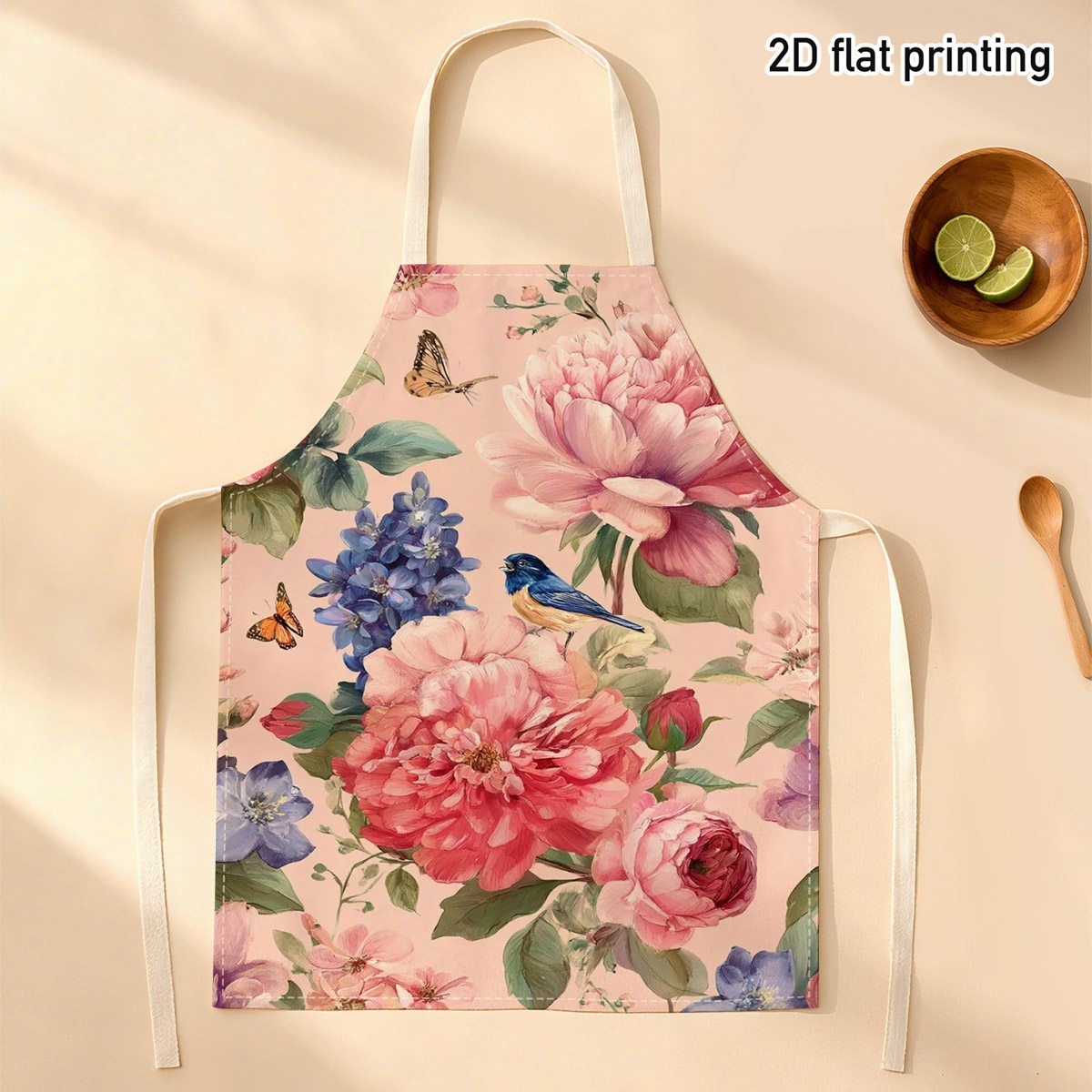 Kitchen Baking Ideas - 1 Buah Celemek Linen Cantik Motif