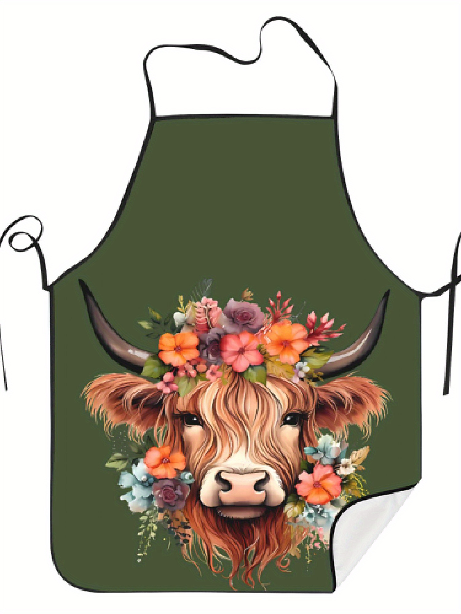Kitchen Baking Ideas - 1 Buah Celemek Desain Retro Hijau