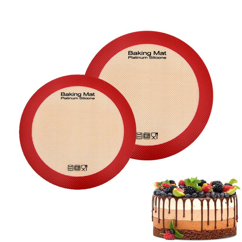 Kitchen Baking Mat - Alas Panggang Silikon Bulat, Alas Penggorengan