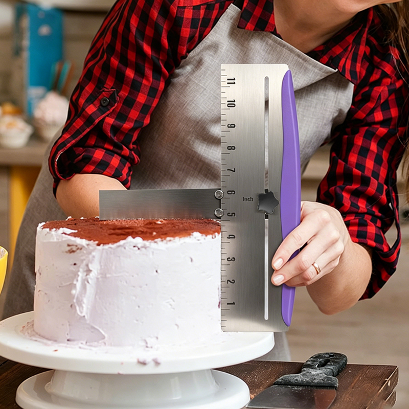 Kitchen Baking Corner - Pengikis Kue Baja Tahan Karat Penghalus
