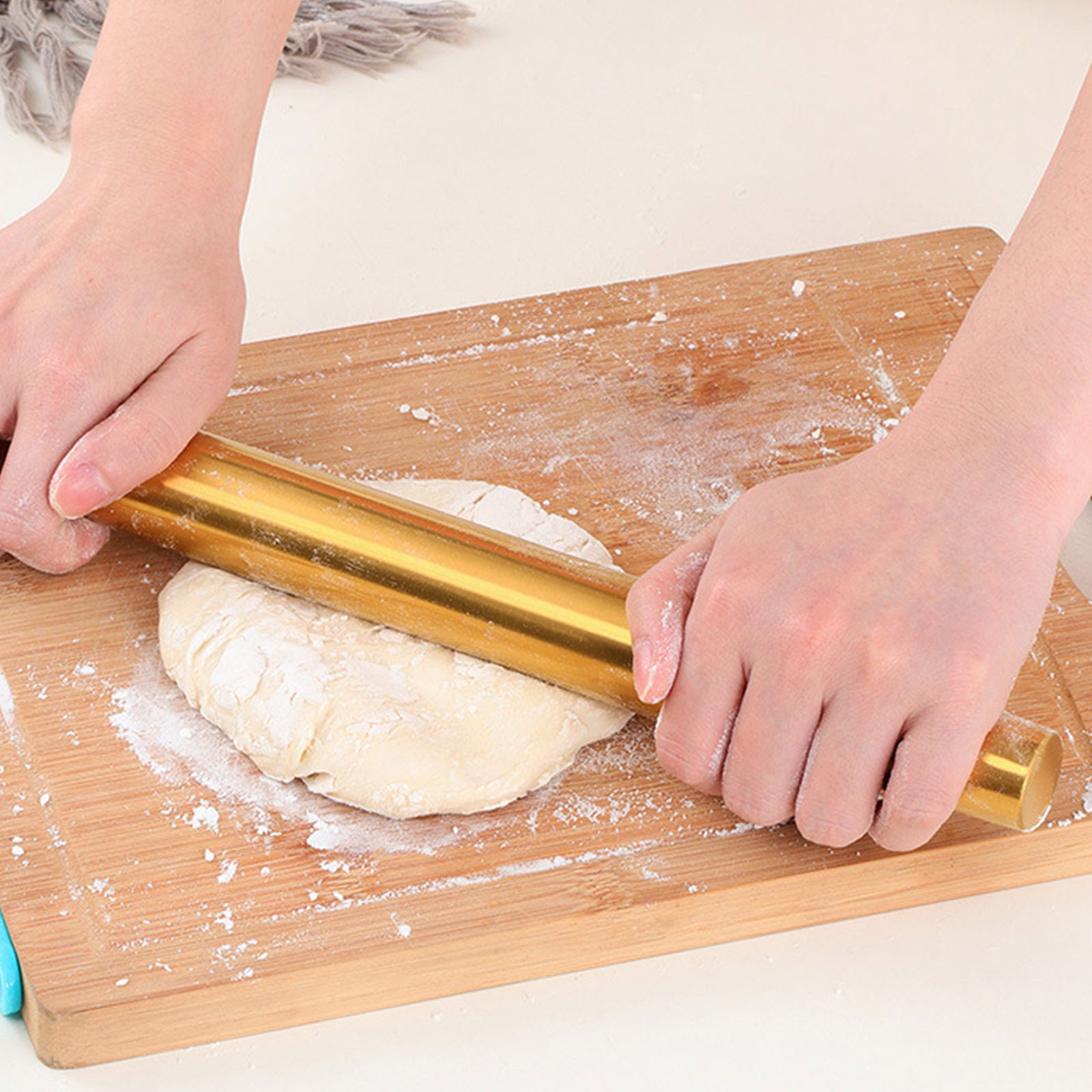 Kitchen Baking Ware - Alat Penggulung Adonan Emas untuk Kue,