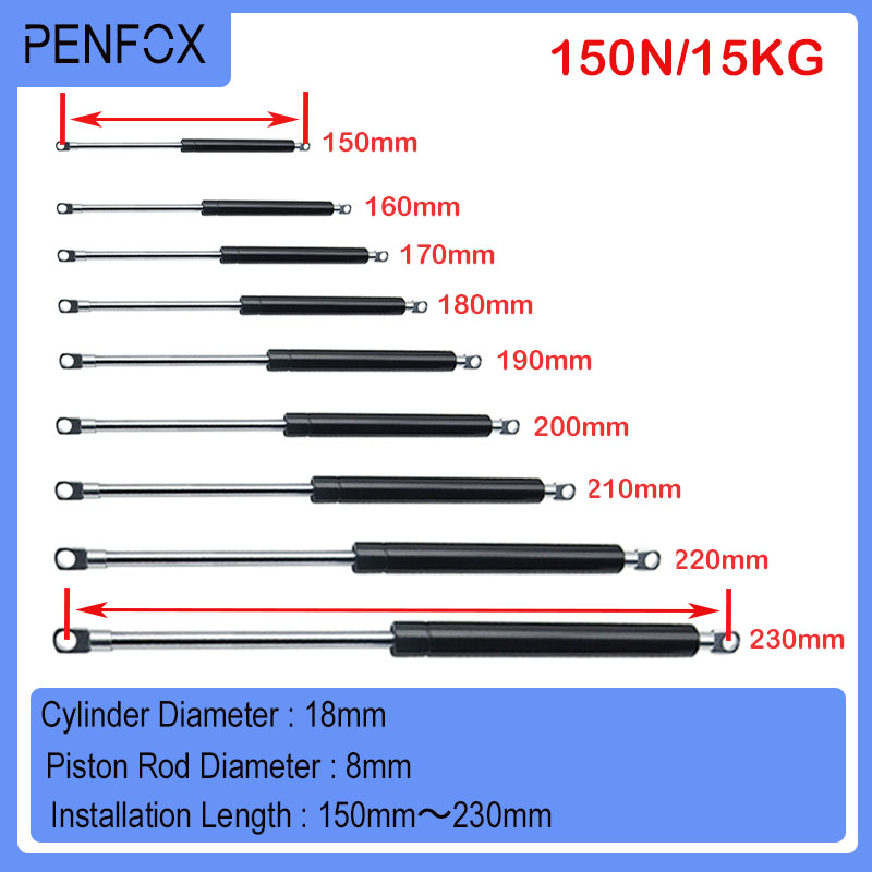 Kitchen Queen - 1PC 150-230mm 15kg/150N Penyangga Hidrolik Mobil