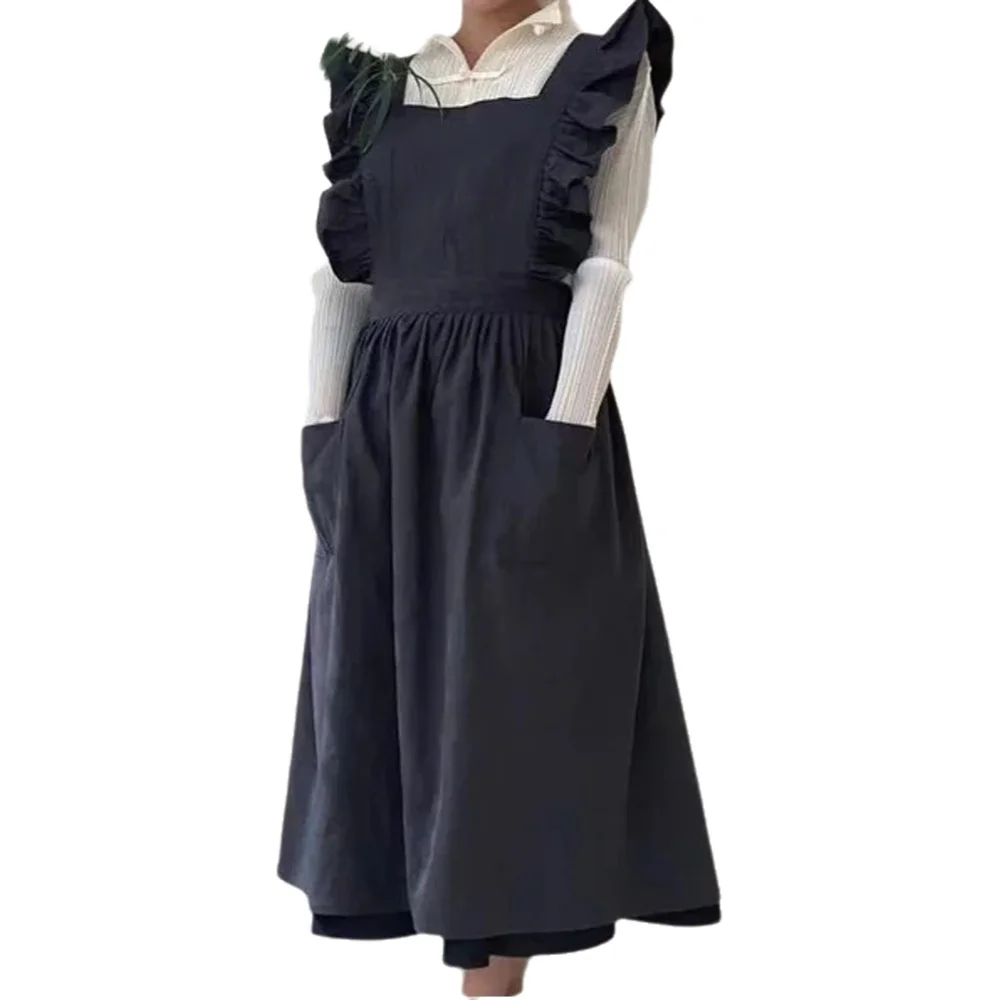 1 Buah Celemek Antik Linen Kat - Baking In Kitchen ulasan dan harga