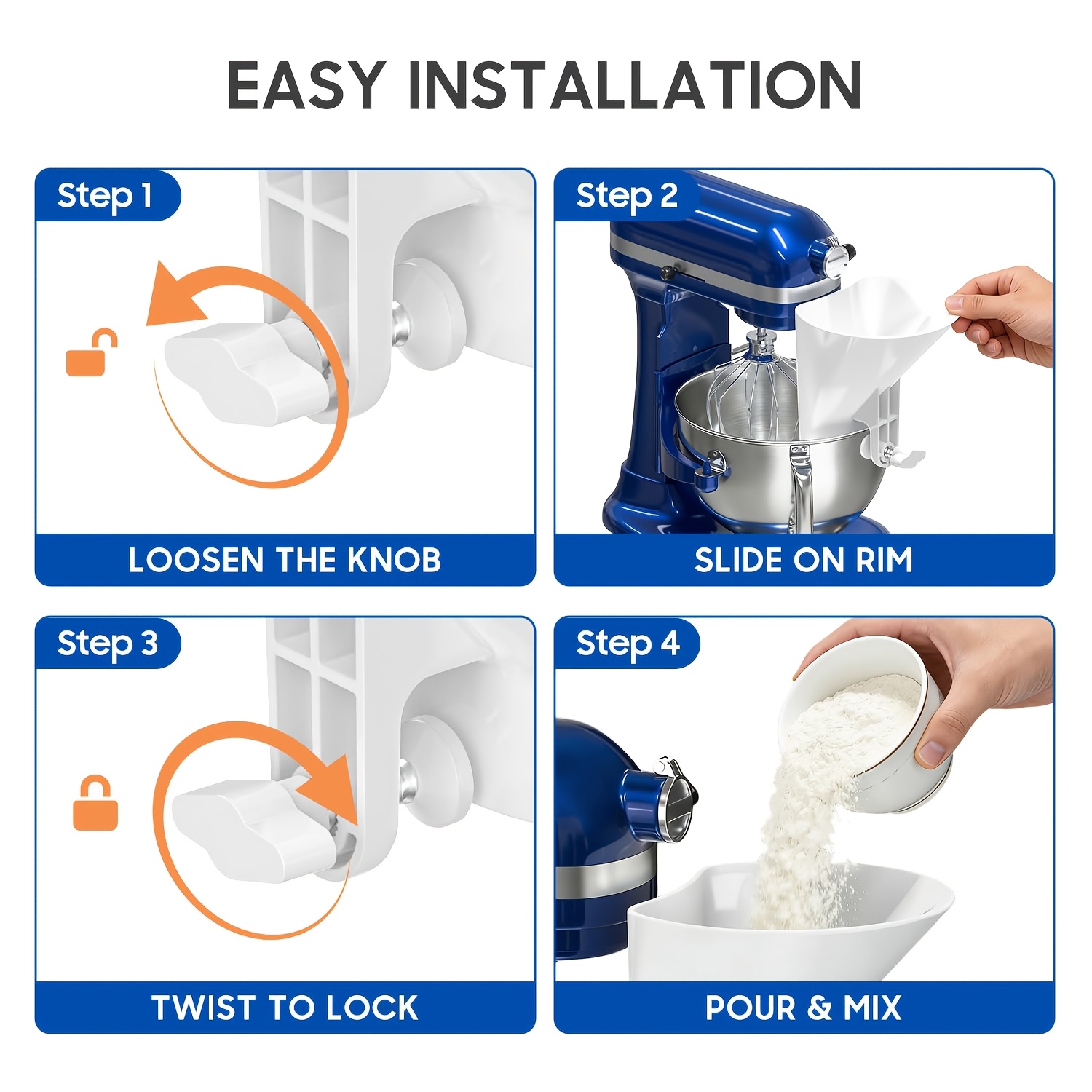 Corong Tepung Mulut Lebar Untu - Kitchen Aid Baking Mixer ulasan dan harga