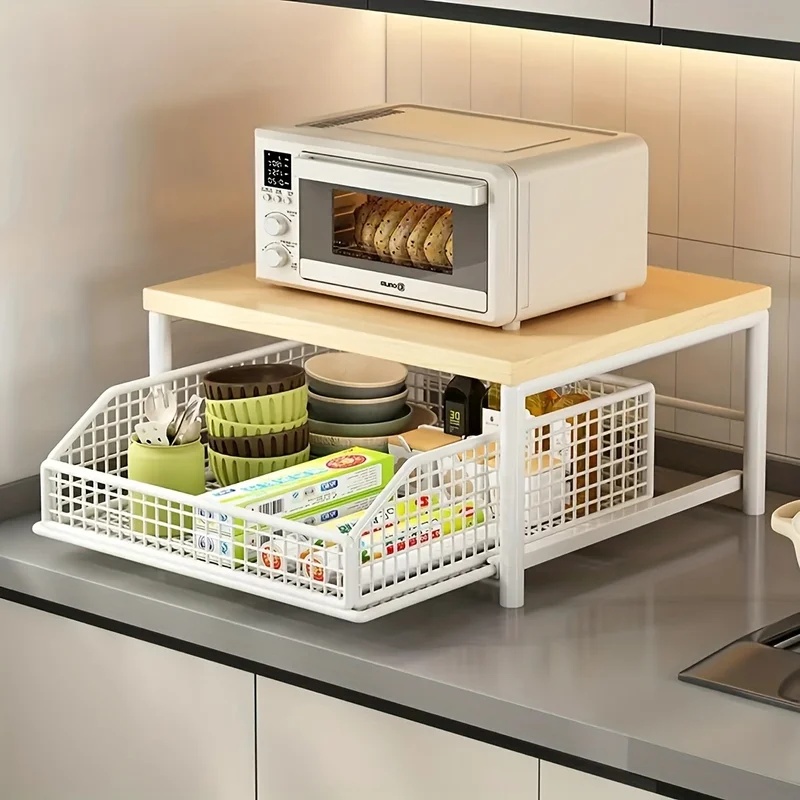 Rak Microwave Vertikal dengan  - Kitchen Baking Drawer ulasan dan harga