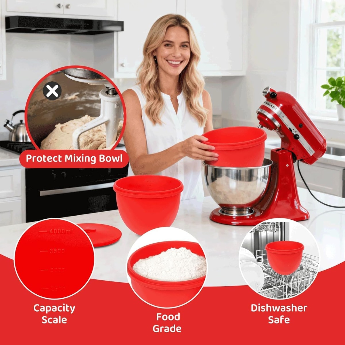 Penutup Mangkuk Mixer Silikon  - Kitchen Aid Baking Mixer ulasan dan harga