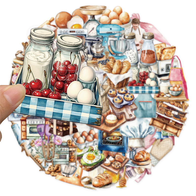 50 Buah Stiker Memanggang Lucu - Kitchen Baking Ware ulasan dan harga